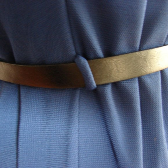 Cobalt Blue Classic Dress w/ Belt - L- Love 21 NWT - Picture 14 of 16